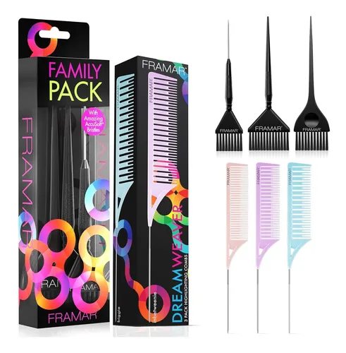 Juego De Brochas Para Teñir El Cabello Framar, Peine Balayag