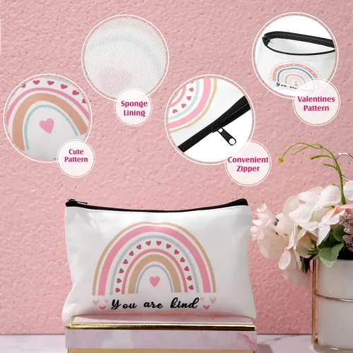 Bolsas De Maquillaje Yahenda Rainbow Canvas, 16 Unidades, Pa