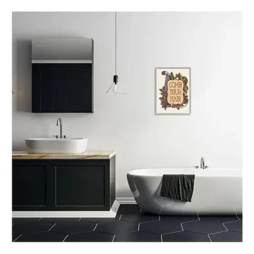 Stupell Industries Peina Tu Cabello Arte De Pared Enmarcado