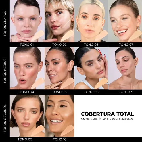 Corrector Crema Regina Make Up Resistente Agua Ojeras Tono 10