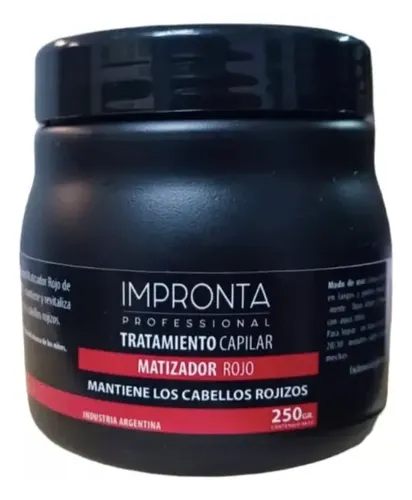Combo Mascara + Shampoo Matizadora Rojo Impronta X 250ml