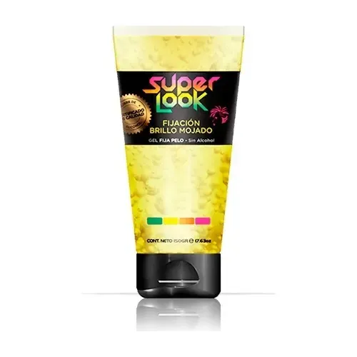 Gel Para El Cabello Super Look Fijación Brillo Mojado 150gr