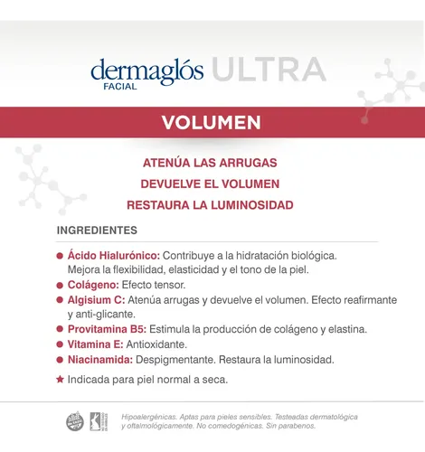 Crema Dermaglos Ultra Volumen Hidratante De Dia Fps30 50g