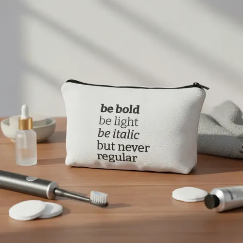 Neceser De Lona Estampada 21×14 Organizador Viaje Maquillaje Be Bold