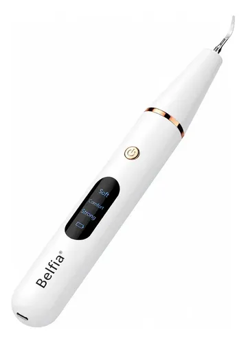 Removedor De Sarro Ultrasónico Belfia Limpieza Dental Profesional Kit Completo Recargable USB Con 2 Puntas 2 espejos Luz LED