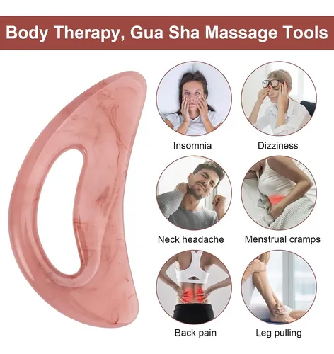 Masajeador Celulitis Resina Gua Sha Drenaje Linfático Mujer