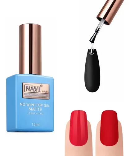 Esmalte Top Coat Efecto Matte 15ml Navi Uv/led Uñas