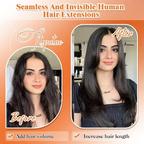 Extensiones De Cabello Con Cinta Itsputao 18 In Negro