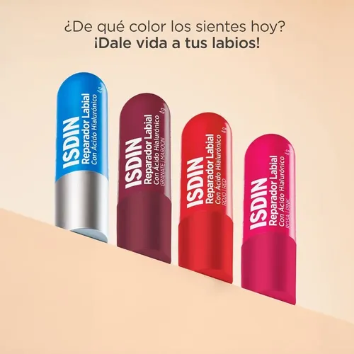 Bálsamo Reparador Labial Color Rojo Isdin 4g
