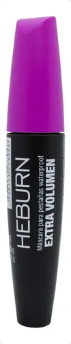 Máscara de pestañas Heburn Extra Volumen waterproof negro 14g