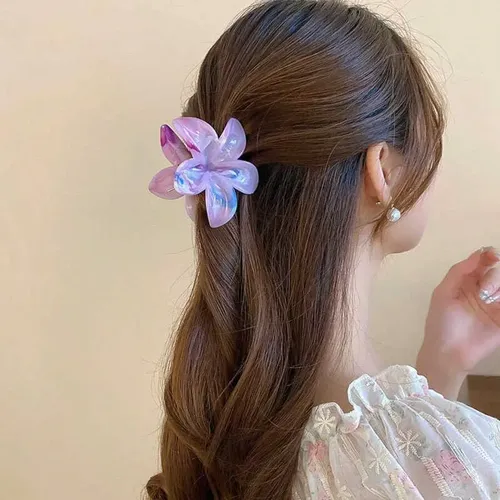 Pinzas Para El Pelo Frangipani Para Mujer, 8 Cm