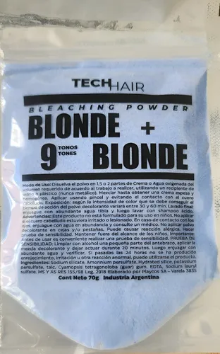 Polvo Decolorante Blonde + Blonde Aclara 9 Tonos 70g