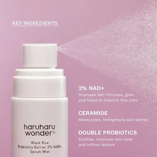 Haruharu Black Rice Probiotics Barrier 2% Nad+ Serum Mist Todo Tipo De Piel Día/noche
