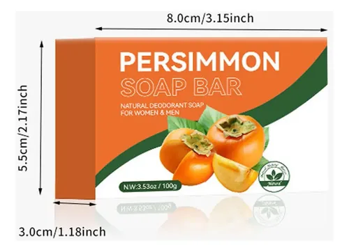 Jabón Desodorante Corporal De Caqui, 100 G, Procesado En Frí