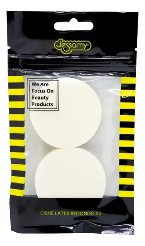 Esponja Maquillaje Cisne Latex Jessamy X2 Redonda Profesional