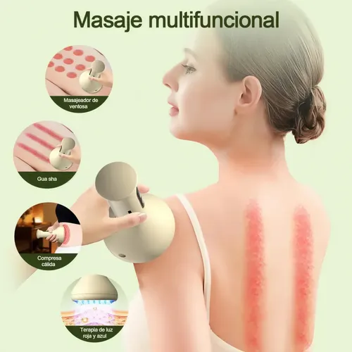 Masajeador Doméstico Eléctrico De Gua Sha Y Ventosas Con