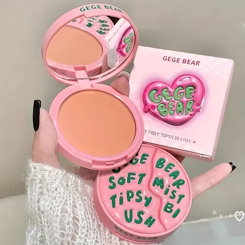Rubor Blush Compacto Gege Bear Acabado Natural Suave Tono del maquillaje 02