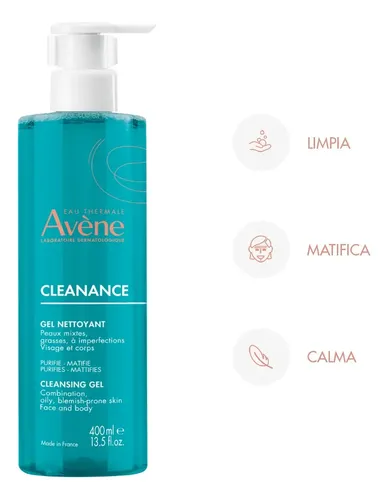 Avene Cleanance Gel Limpiador Limpia Y Purifica 400ml