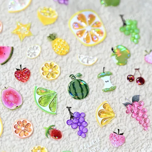Adhesivos Para Uñas Fruit Party Jelly 3d En Relieve