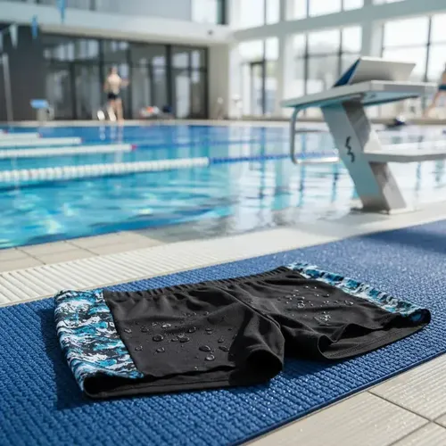 Short Natacion Hombre Resistente Cloro Repele Agua Y Gorro