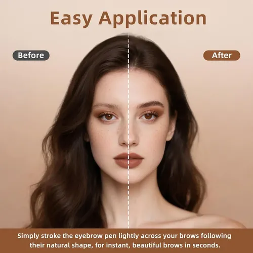 Lápiz De Cejas Impermeable Dgtiwzrang Marrón Oscuro
