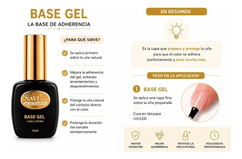 Base Coat Navi Uv/led Manicuria Uso Profesional 10ml