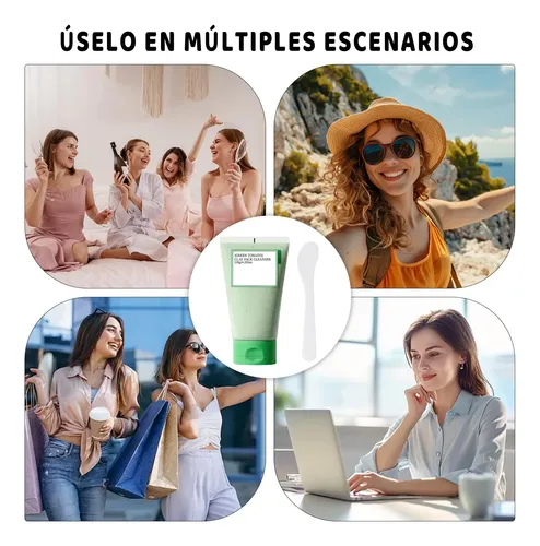 Xmascarilla De Arcilla Verde Con Cuchara Limpieza Facial 120