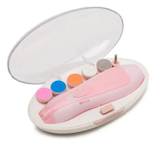 Lima Eléctrica Para Uñas De Bebé Celeste Rosado