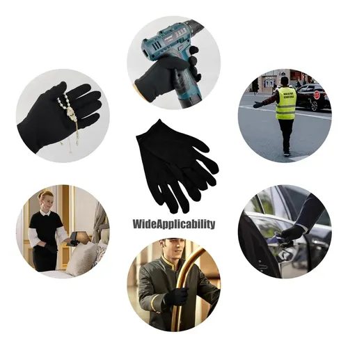 Guantes De Algodón Negros Hidratantes Para Manos Secas