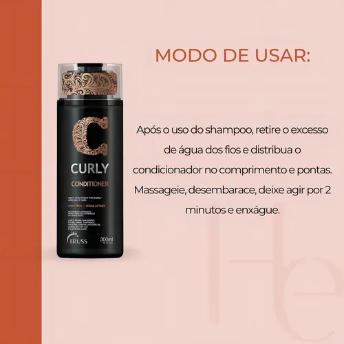 Truss Curly Acondicionador 300ml Rizados Ondulados