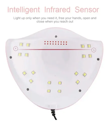 Cabina Uv P/ Uñas 18 Led 54w Timer Manicuria Importado