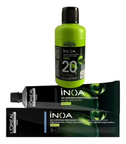 Tintura Inoa Loreal Sin Amoniaco Incluye Oxidante 20 Vol Tono 8.8 Rubio Claro Moka