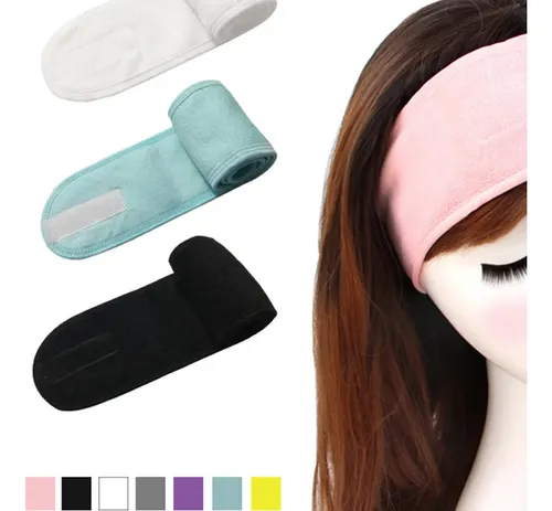 Diademas De Spa Facial Con Cinta Adhesiva, 4 Unidades