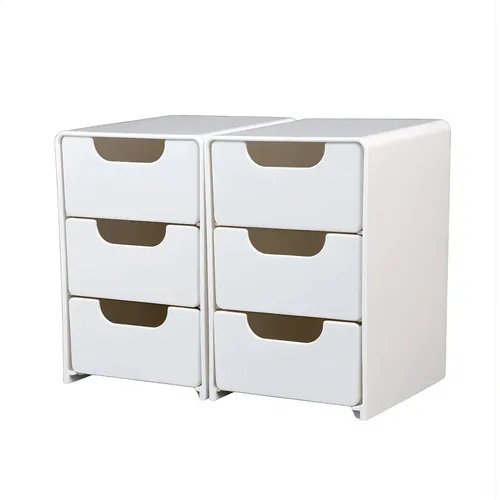 Organizador De Cajones Estilo Ins Minimalist 3 Capas Almacen White Three-layer [newly Modified Polystyrene Material]