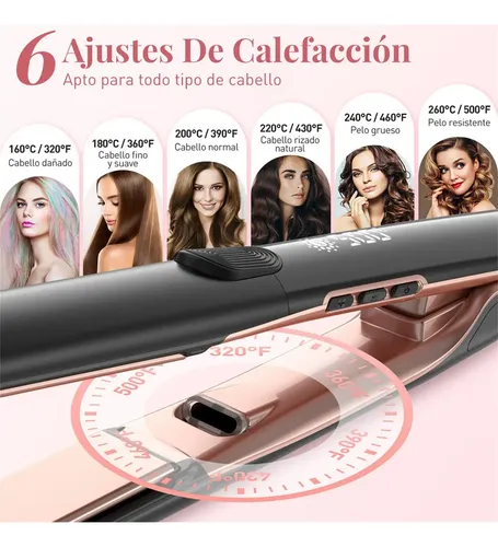 Plancha De Cabello Profesional 500f Alta Temp Iones Negativo