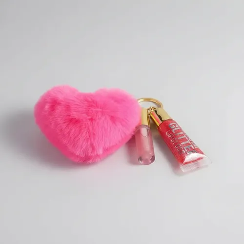 Bálsamo Labial Labios Corazón Llavero Nuevo Cute Rosa Pro