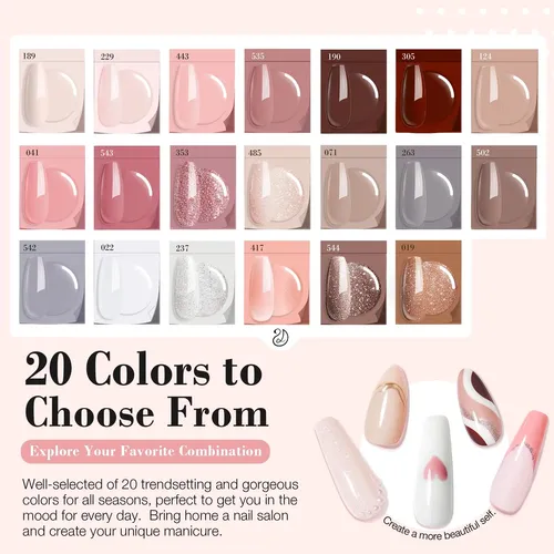 Set De Uñas Azurebeauty Dip Powder, 31 Unidades, Para Manicu
