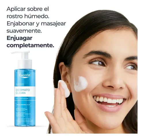 Gel Limpieza Facial Eucerin Dermatoclean Hyaluron 200ml. Normal Día/noche