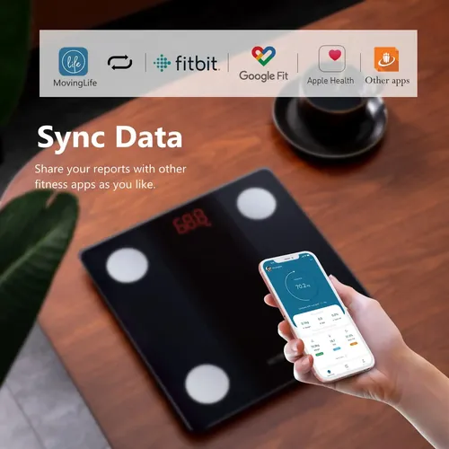 Balanza De Baño Inteligente Digital Bluetooth Para Peso Corp