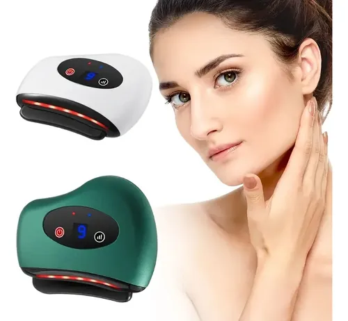 Masajeador Rostro Gua Sha Electrico 9 Velocidades Calor Usb