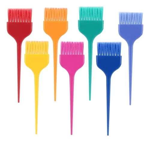 Accesorio De Peluquería, Cepillo Colorido De 7 Piezas .