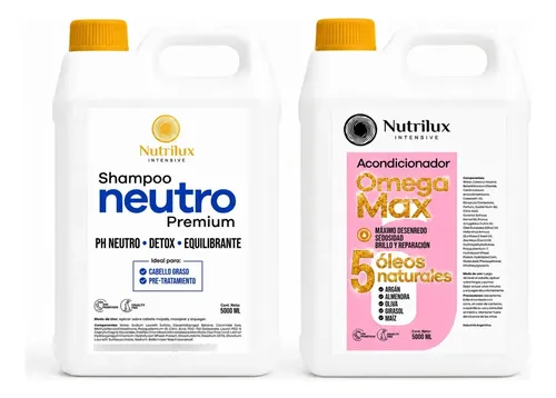 Shampoo Neutro 5 Litros + 5l Acondicionador Encerado