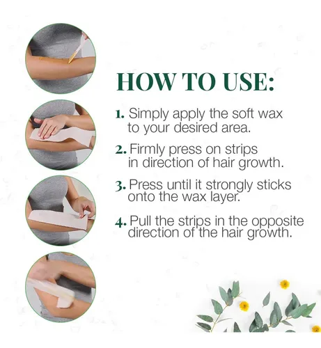 Tiras De Depilación De Muselina Clean + Easy Para Piernas Gr