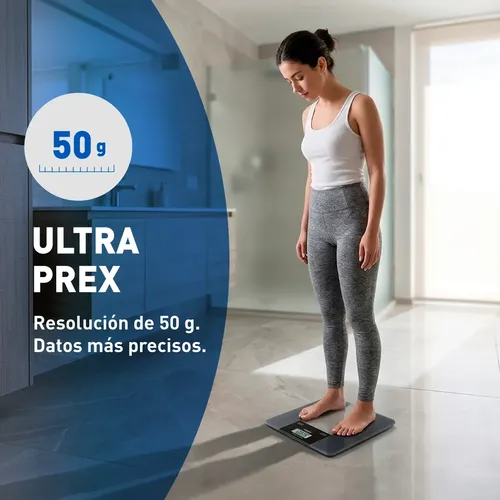 Balanza Digital Personal Ultra Prex Silfab Bd-p202 Gris Oscuro