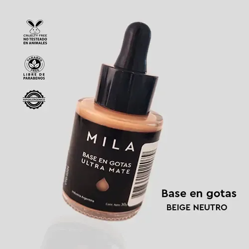 Base En Gotas Ultra Mate Mila Tono 01 – Beige Neutro