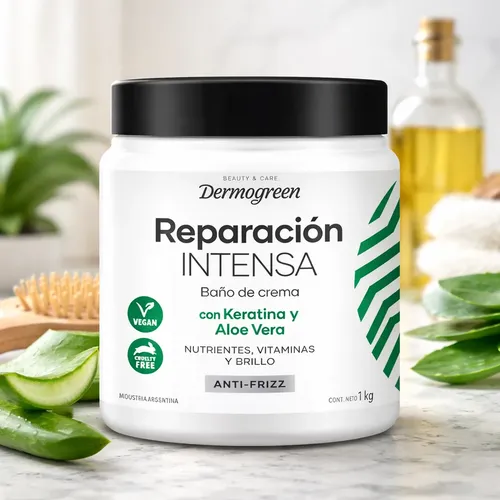 Reparación Intensa Baño De Crema Vegano Dermogreen 1kg