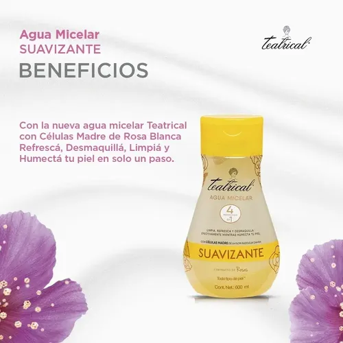 Teatrical Agua Micelar Suavizante 600 Ml