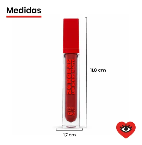 Labial Lip Gloss Mate 24 Horas Maquillaje Labios Veoquiero