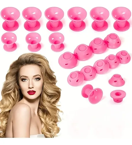 30 Rulos Sin Calor Espiral Hongo Todo Cabello