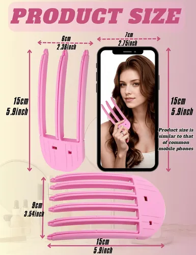 Set De Pinzas For Dar Volumen Al Cabello Flasloth, Peine Pa